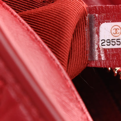 Chanel Aged Calfskin Quilted Small Gabrielle Logo Hobo Red 7 of 11