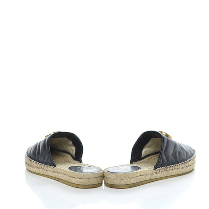 Gucci Nappa Matelasse GG Marmont Espadrille Slippers 36 Black 5 of 16