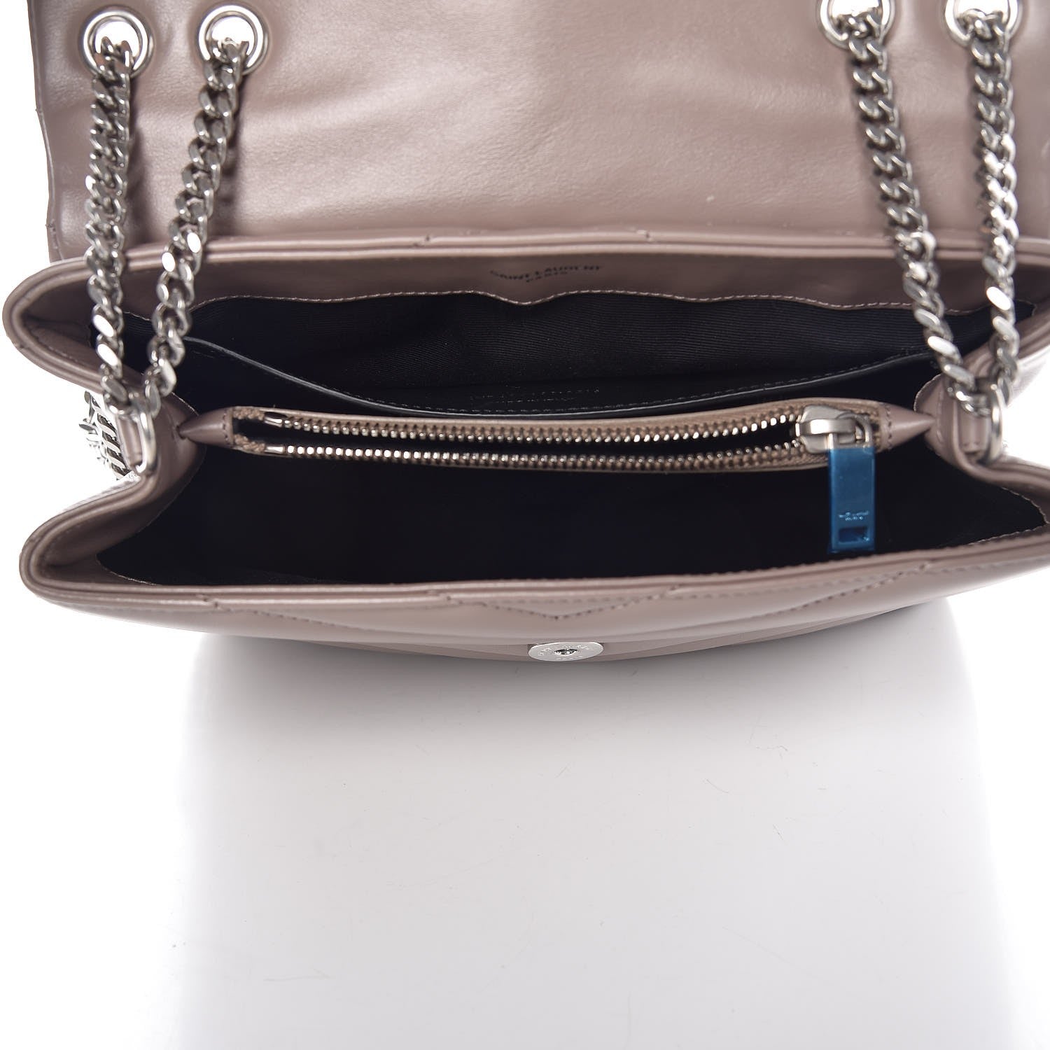 Saint Laurent Calfskin Y Quilted Monogram Small Loulou Chain Satchel Mink 5 of 9