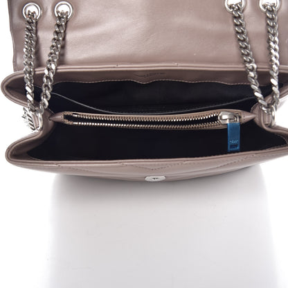 Saint Laurent Calfskin Y Quilted Monogram Small Loulou Chain Satchel Mink 5 of 9