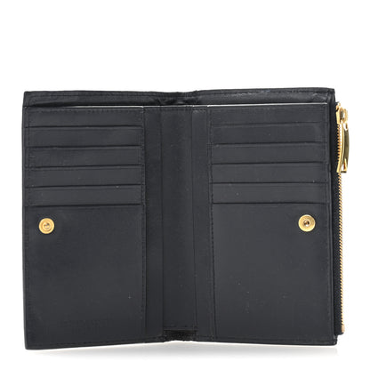 Bottega Veneta Nappa Intrecciato Medium Bifold Zip Wallet Navy 5 of 10