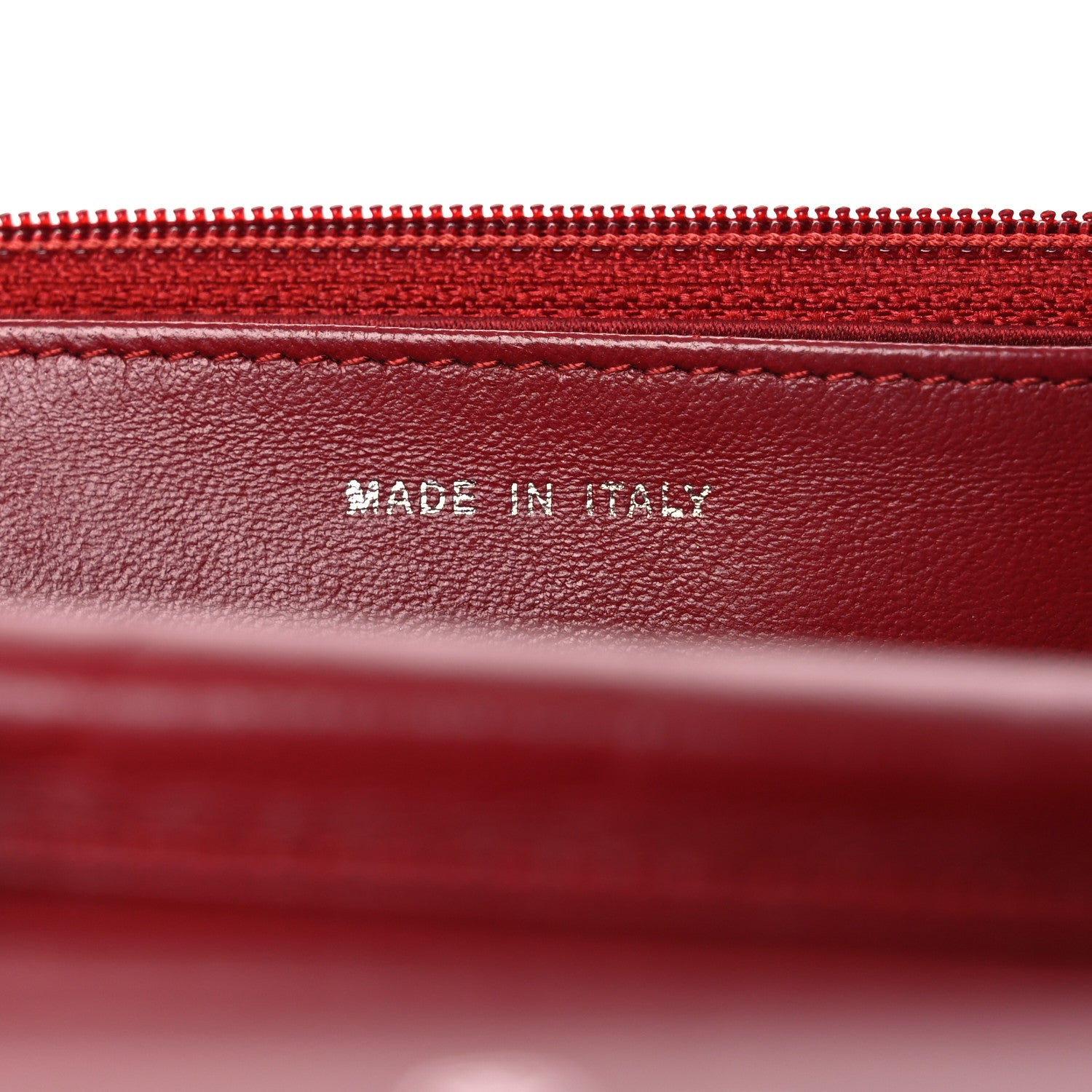 Chanel Lambskin Camellia Embossed Wallet on Chain WOC Red 7 of 14