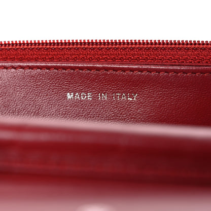 Chanel Lambskin Camellia Embossed Wallet on Chain WOC Red 7 of 14
