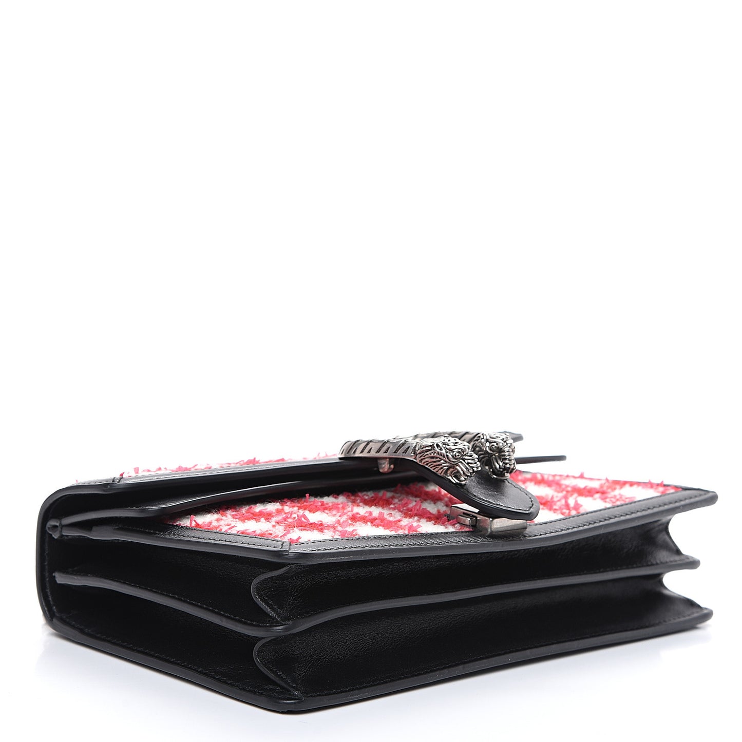 Tweed Check Small Dionysus Shoulder Bag Black Red