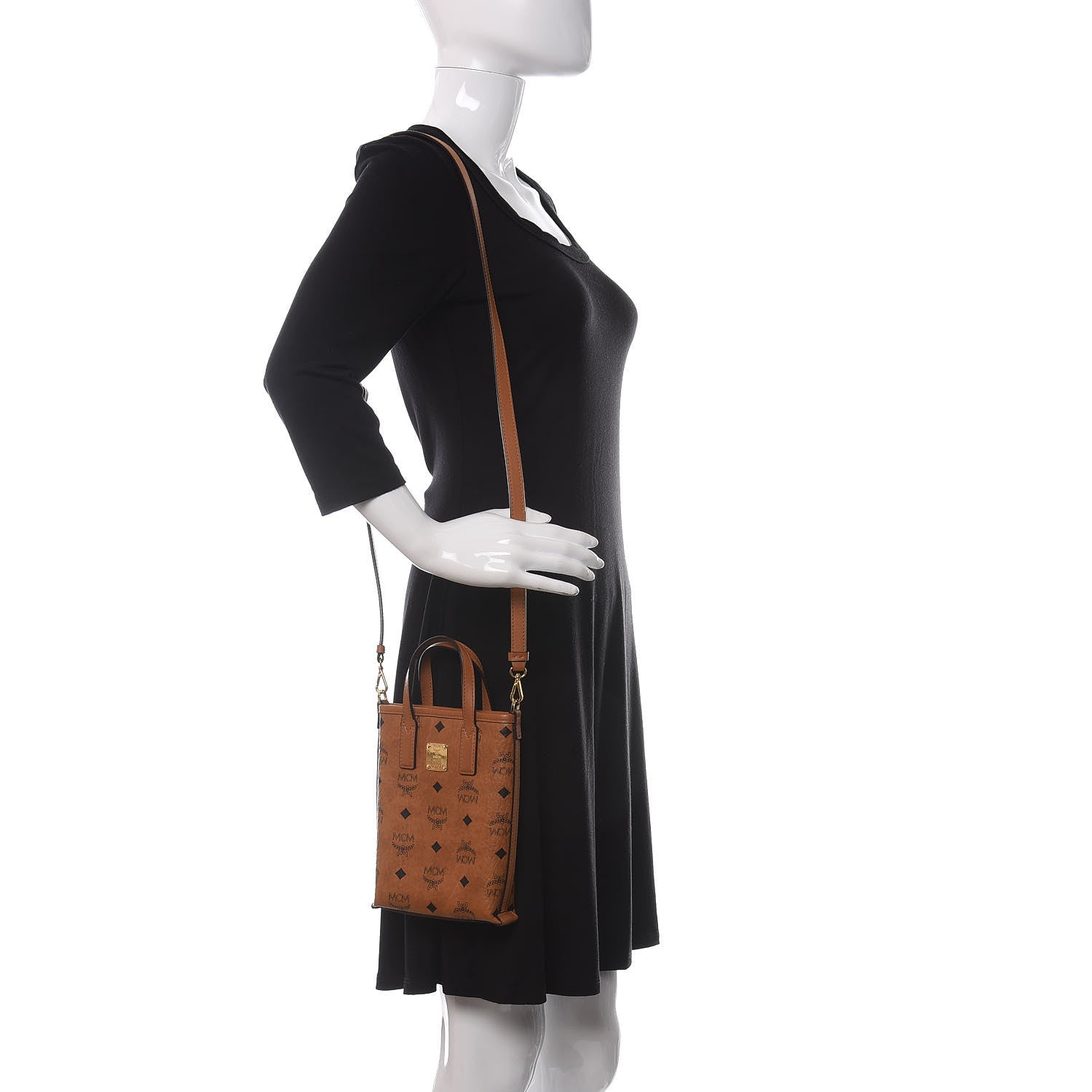 MCM Visetos Essential Crossbody Bag Cognac 2 of 9