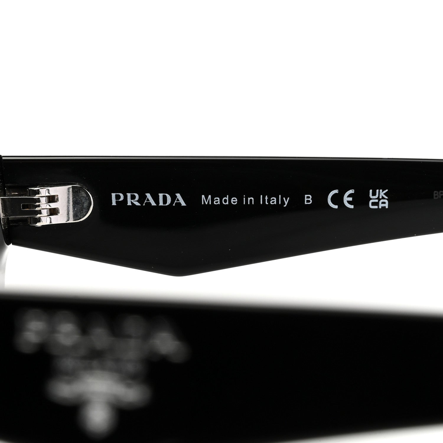 Prada Acetate Oval Sunglasses SPR 26Z Black 5 of 8