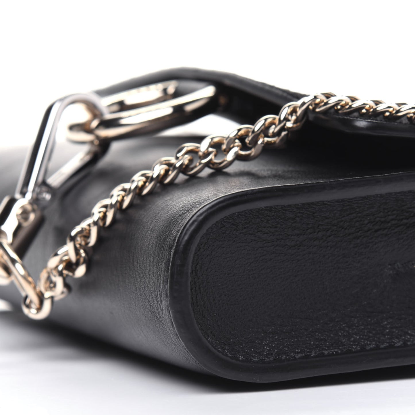 Suede Calfskin Mini Faye Shoulder Bag Black