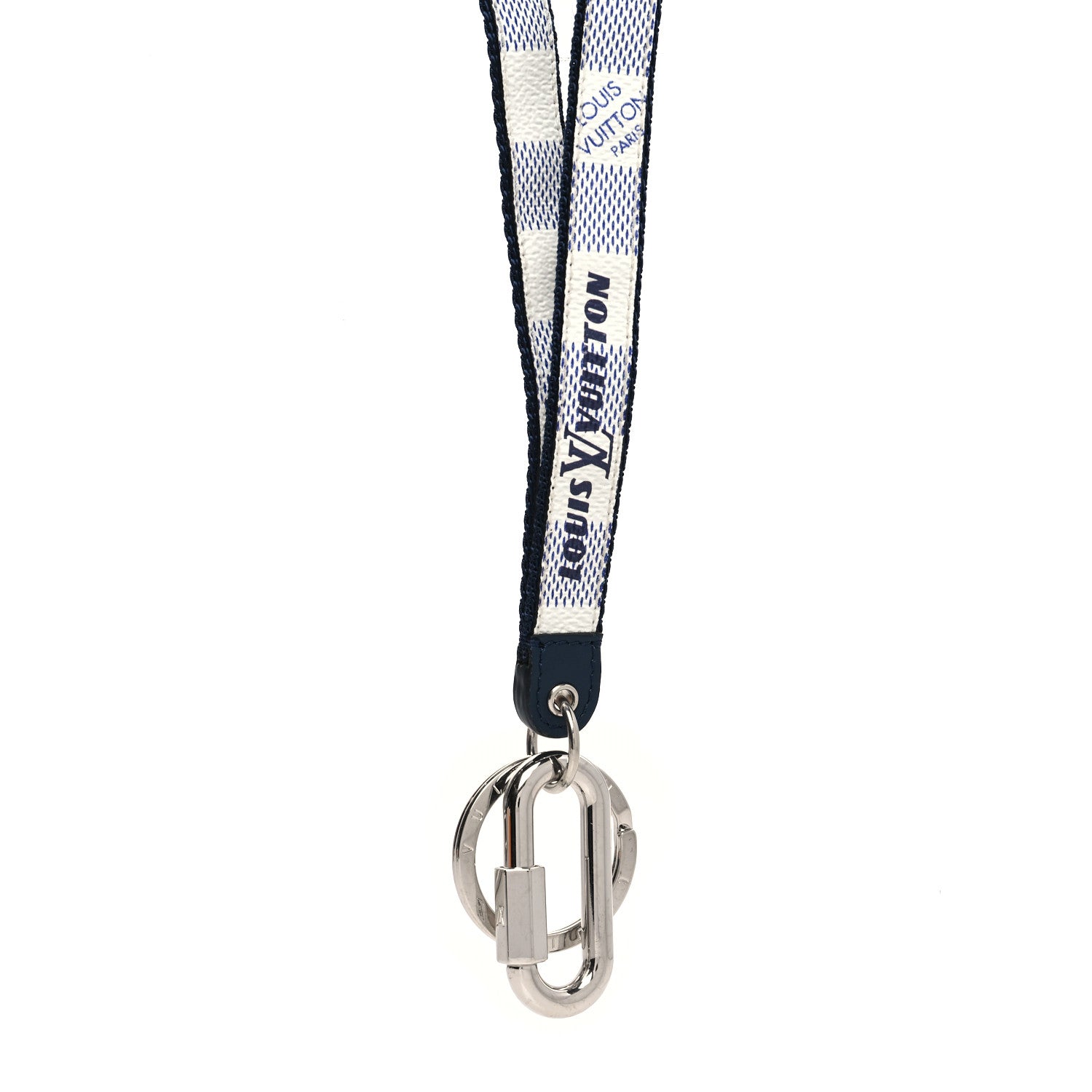 Louis Vuitton Damier Coastline Lanyard Key Holder White 1 of 3