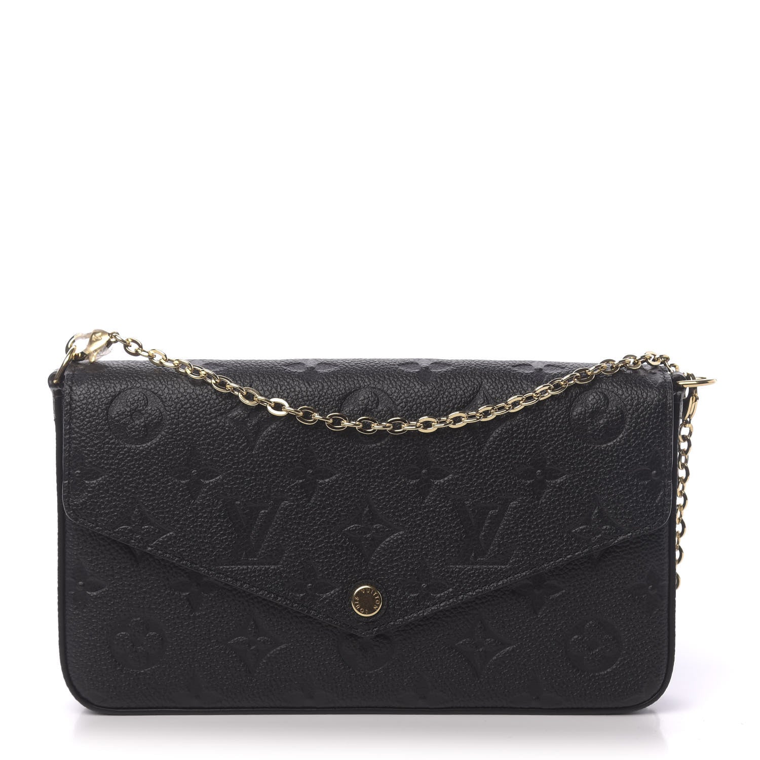 Louis Vuitton Empreinte Pochette Felicie Chain Wallet Black 1 of 10