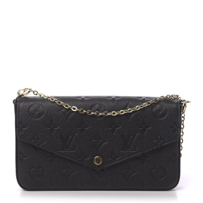 Louis Vuitton Empreinte Pochette Felicie Chain Wallet Black 1 of 10