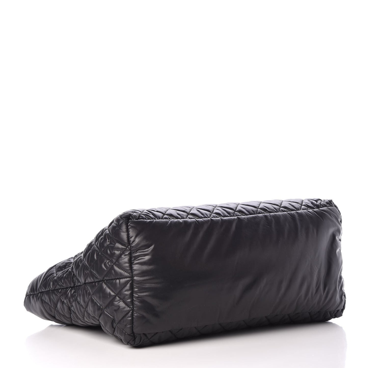 Nylon Quilted Large Coco Cocoon Tote Black