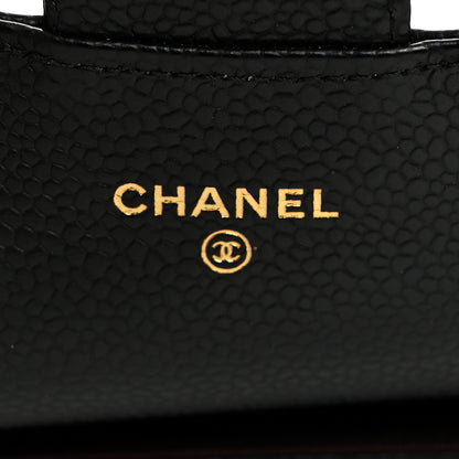 Chanel Caviar Quilted Flap Card Holder Wallet Black 6 of 9
