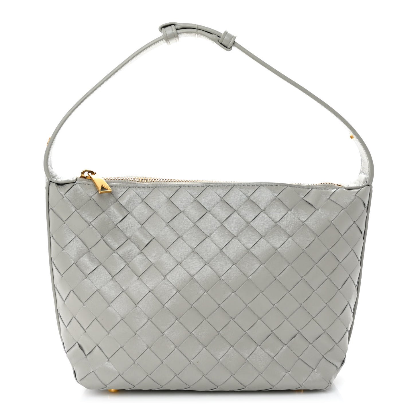 Calfskin Nappa Intrecciato Mini Wallace Agate Grey