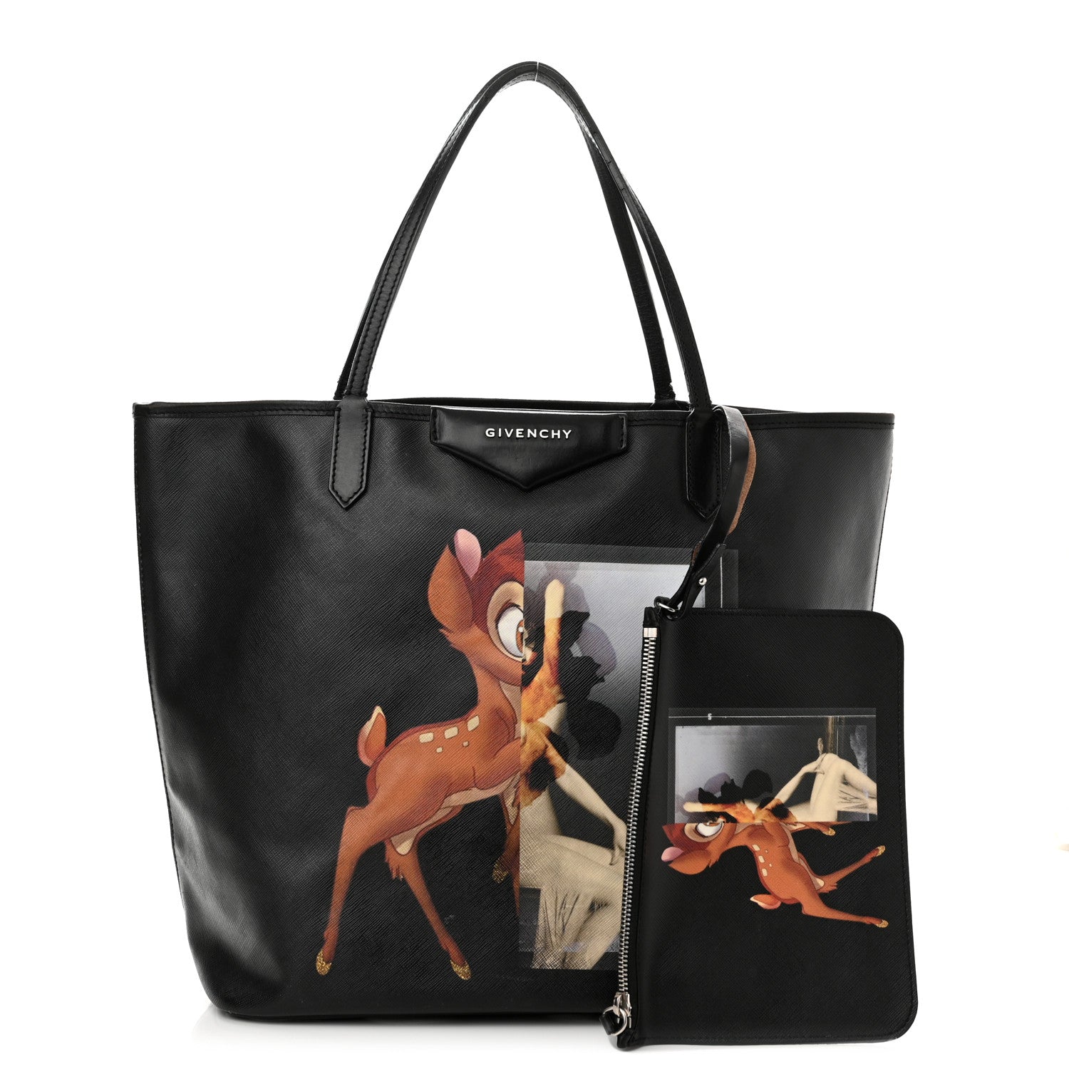 Givenchy Textured Coated Canvas Bambi Print Medium Antigona Tote 1 of 16