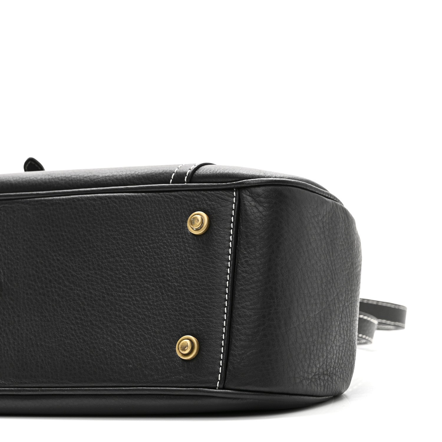 Christian Dior Calfskin Saddle Top Handle Satchel Black 10 of 10