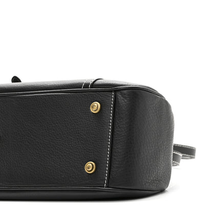 Christian Dior Calfskin Saddle Top Handle Satchel Black 10 of 10