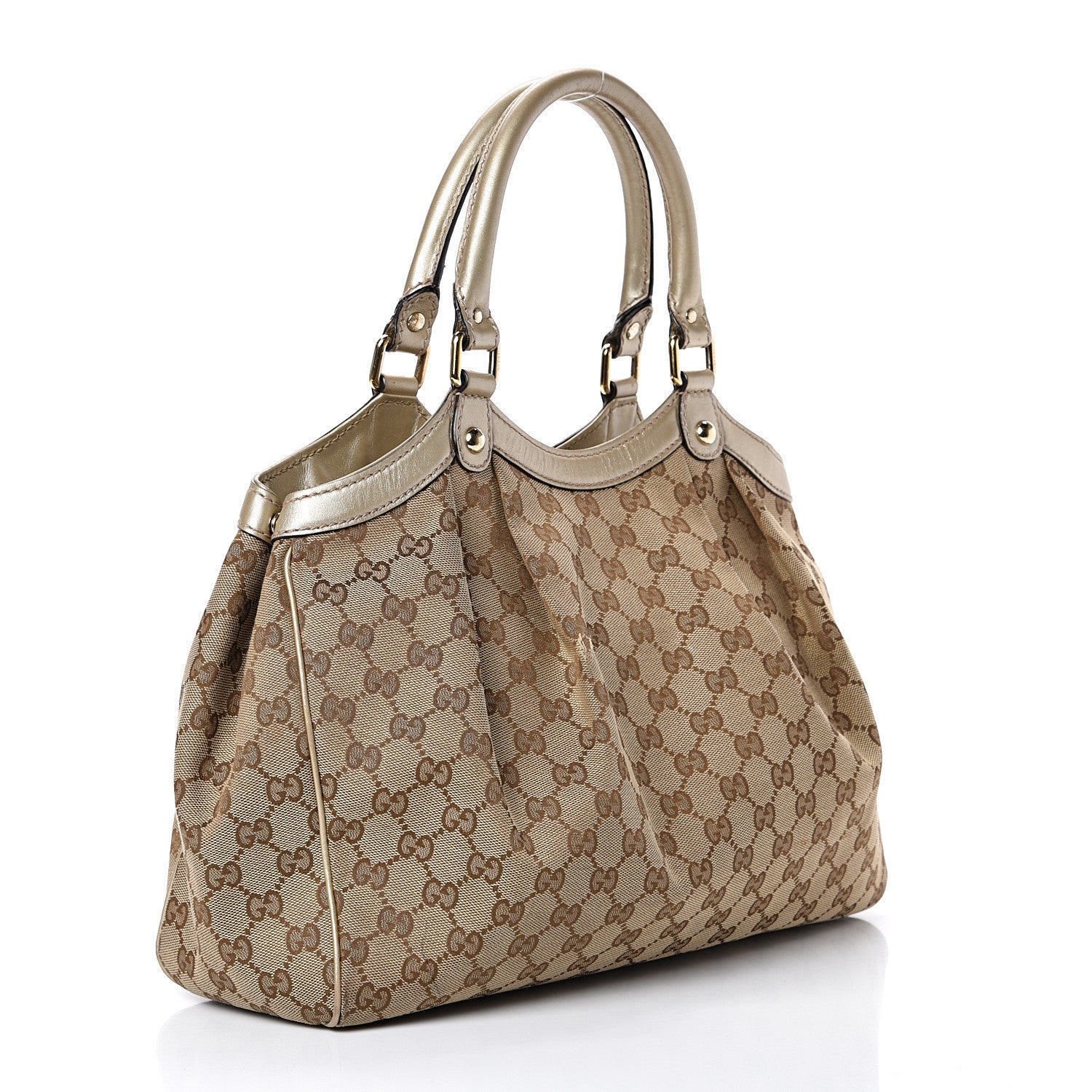 Gucci Monogram Medium Sukey Tote Champagne 2 of 22