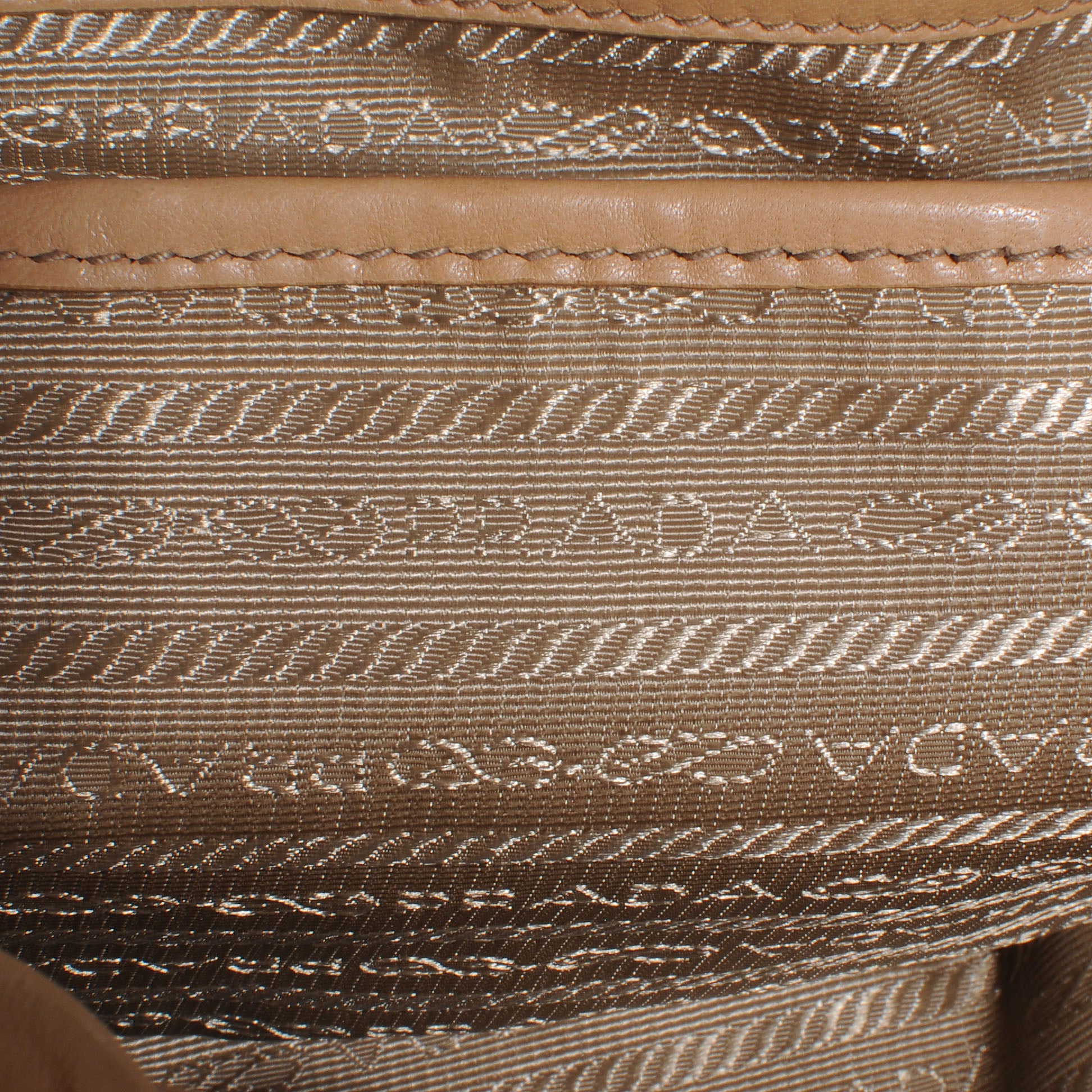 Prada Nappa Gaufre Tote Cuoio 9 of 10