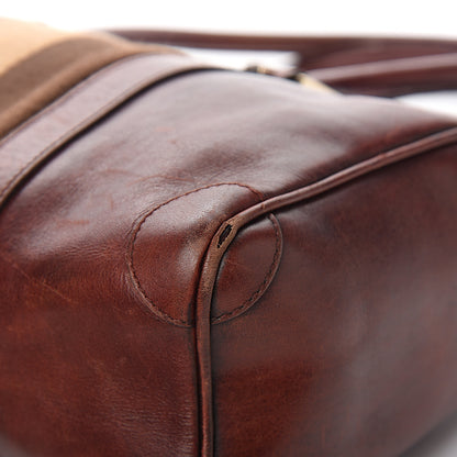 Gucci Calfskin Vintage Web Boston Brown 9 of 12