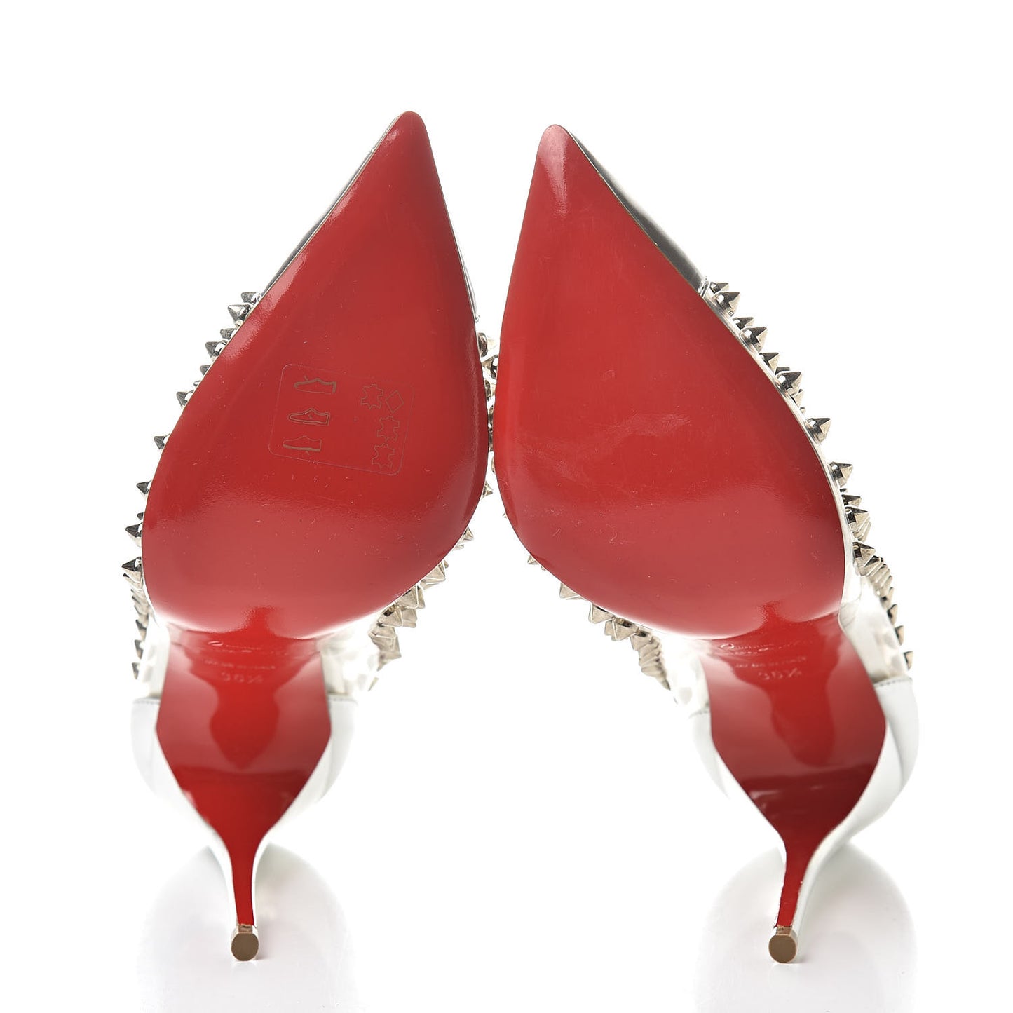 PVC Metallic Gloss Spike Me 100 Pumps 36.5 Silver