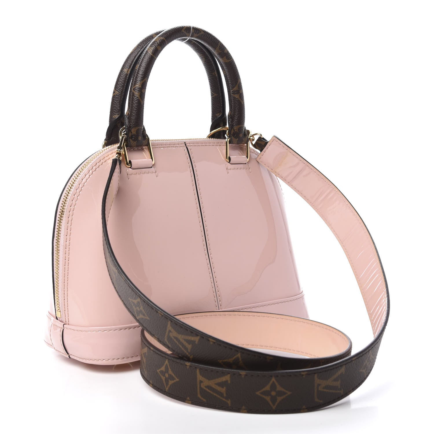 Louis Vuitton Patent Monogram Alma BB Rose Ballerine 3 of 11
