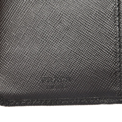 Prada Saffiano Compact Wallet Nero Black 6 of 6