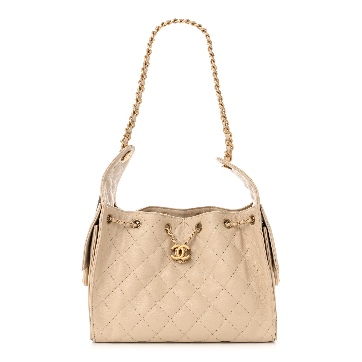 Chanel Caviar Quilted Small Chanel 25 Handbag Beige 1 of 10