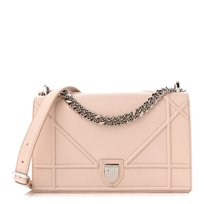 Christian Dior Grained Calfskin Medium Diorama Flap Bag Nude 1 of 11