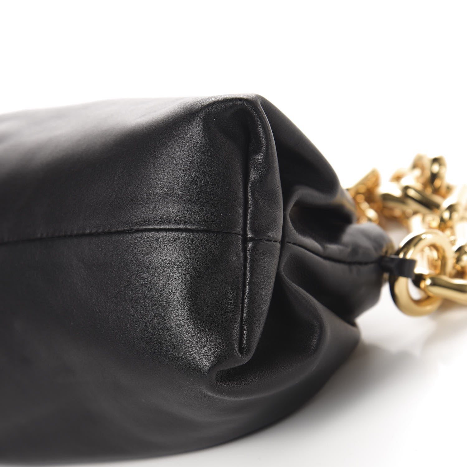 Bottega Veneta Calfskin The Pouch Chain Black 9 of 10