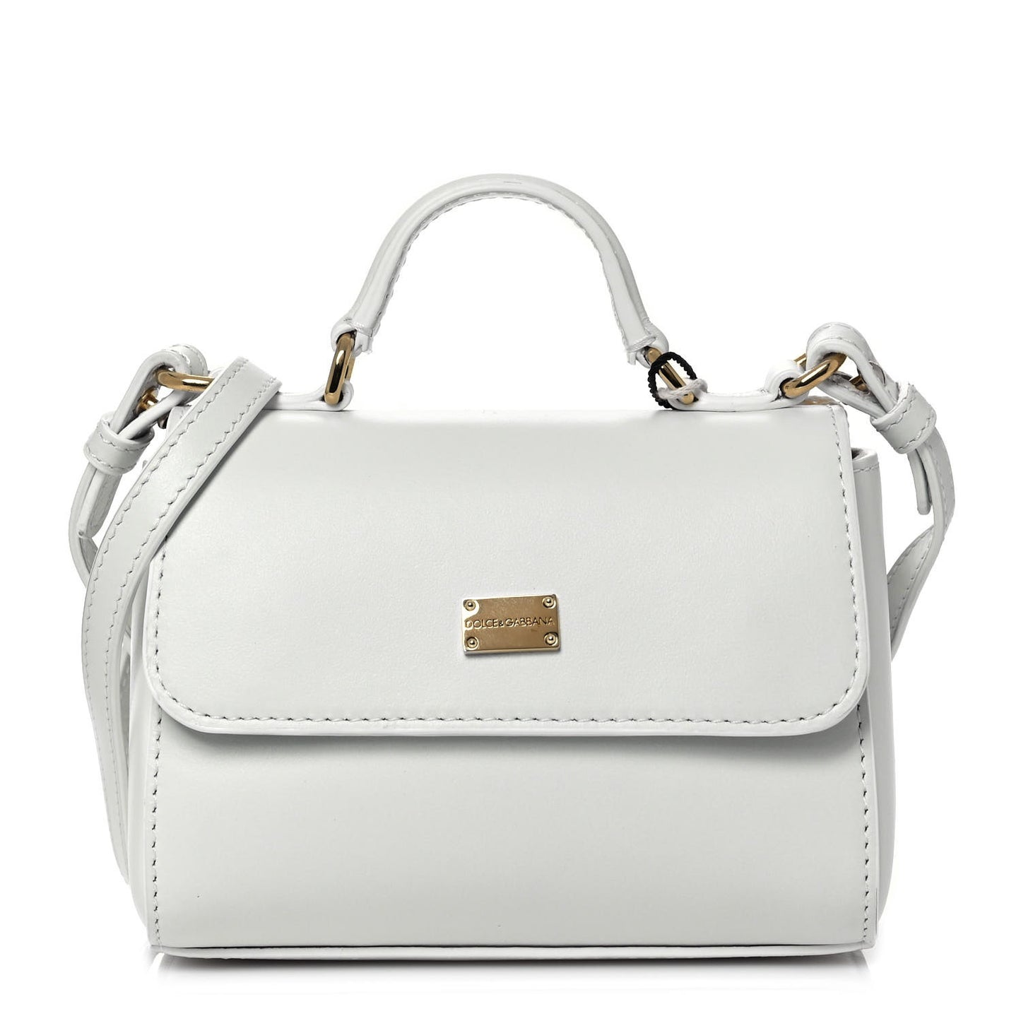 Calfskin Top Handle Bag White