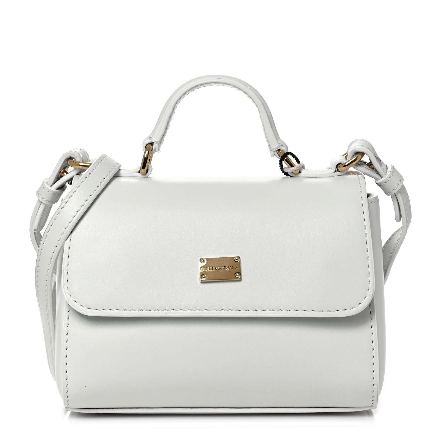 Dolce & Gabbana Calfskin Top Handle Bag White 1 of 13
