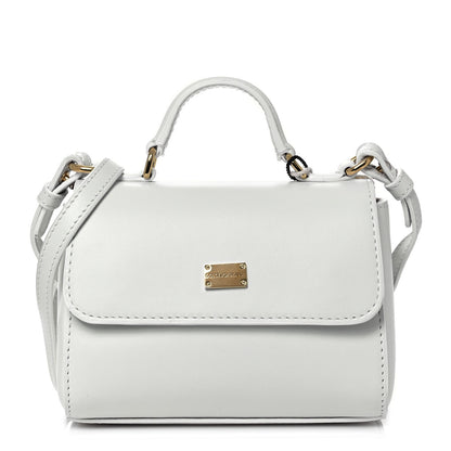 Dolce & Gabbana Calfskin Top Handle Bag White 1 of 13
