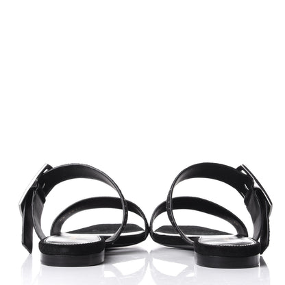 Saint Laurent Suede Otterproof Nikel Pallidio Sandals 38 Black 6 of 11