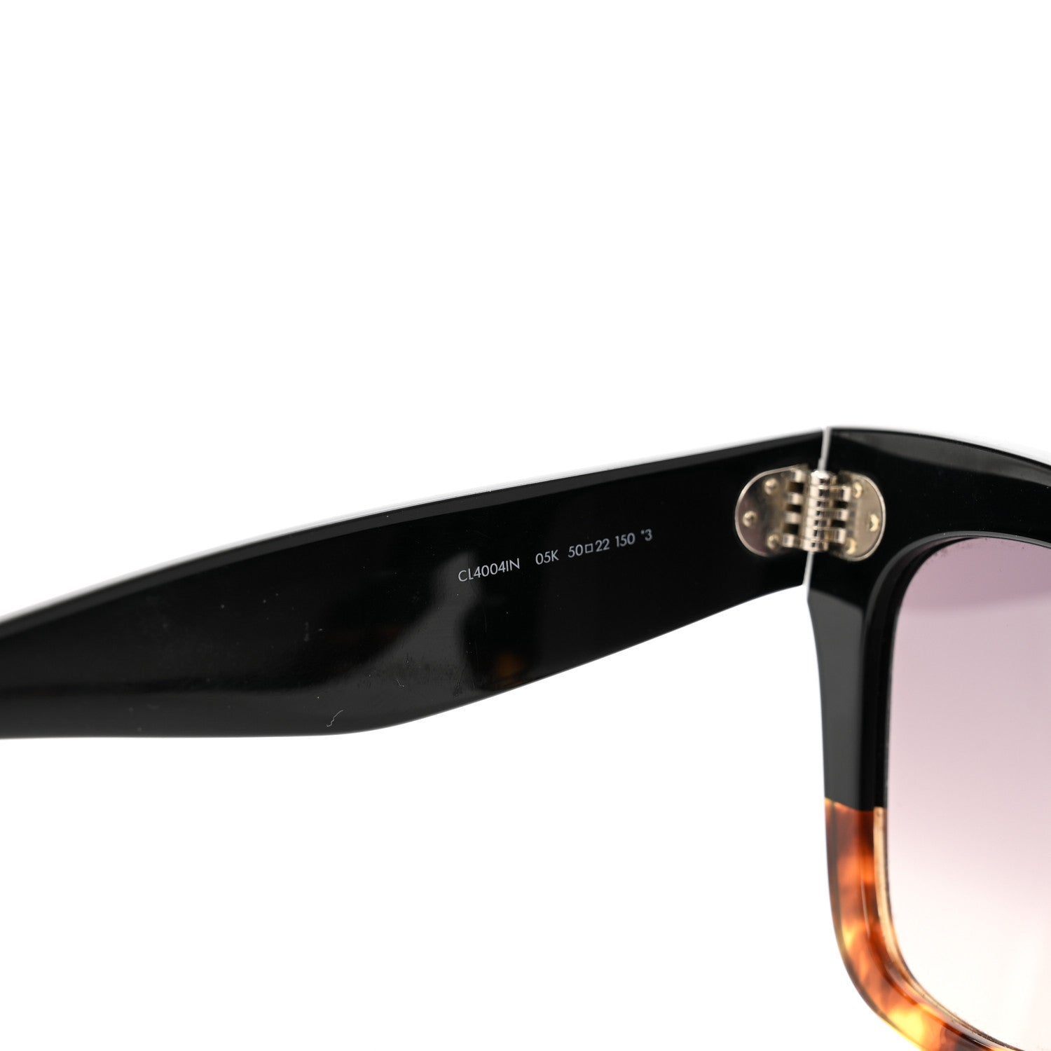Celine Acetate Polarized Cat Eye Sunglasses CL4004IN Havana Black 5 of 6