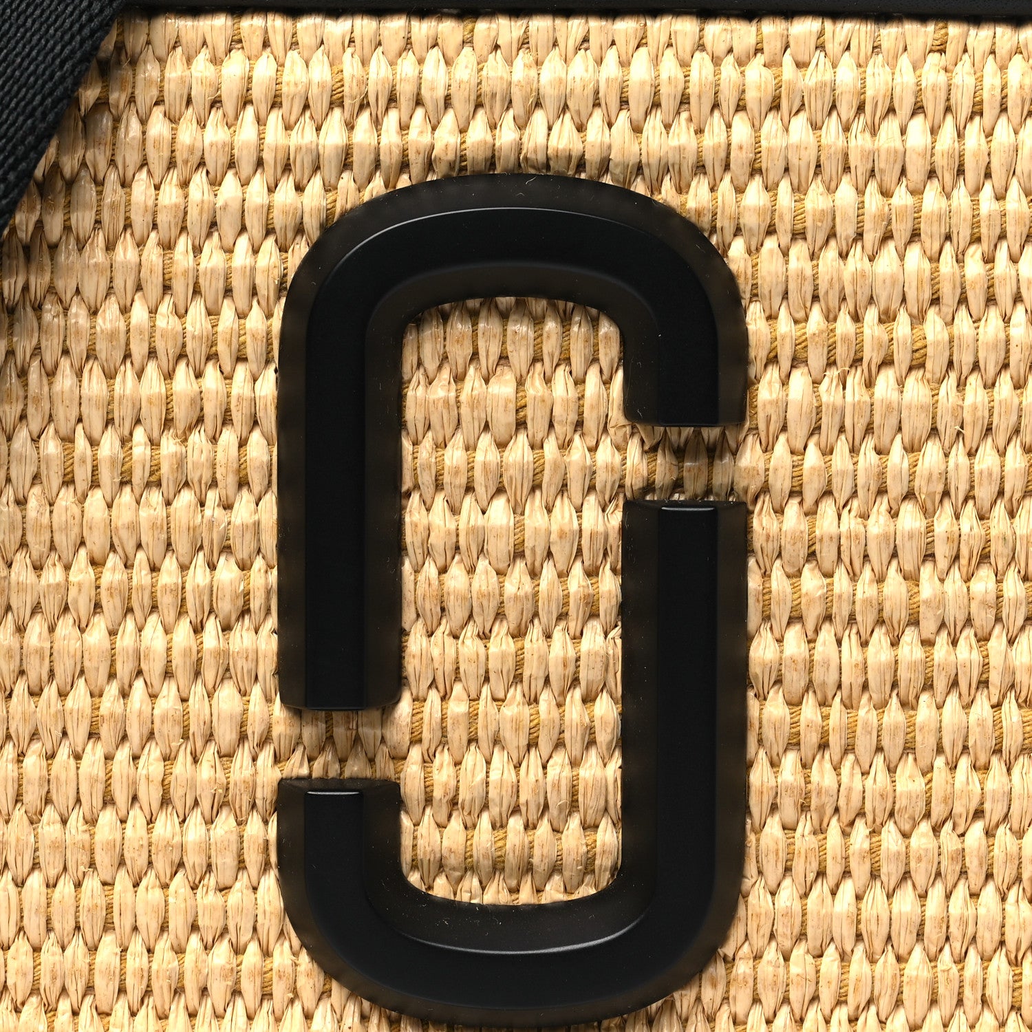 Marc Jacobs Calfskin Woven Straw Small Snapshot Camera Bag Beige 9 of 11