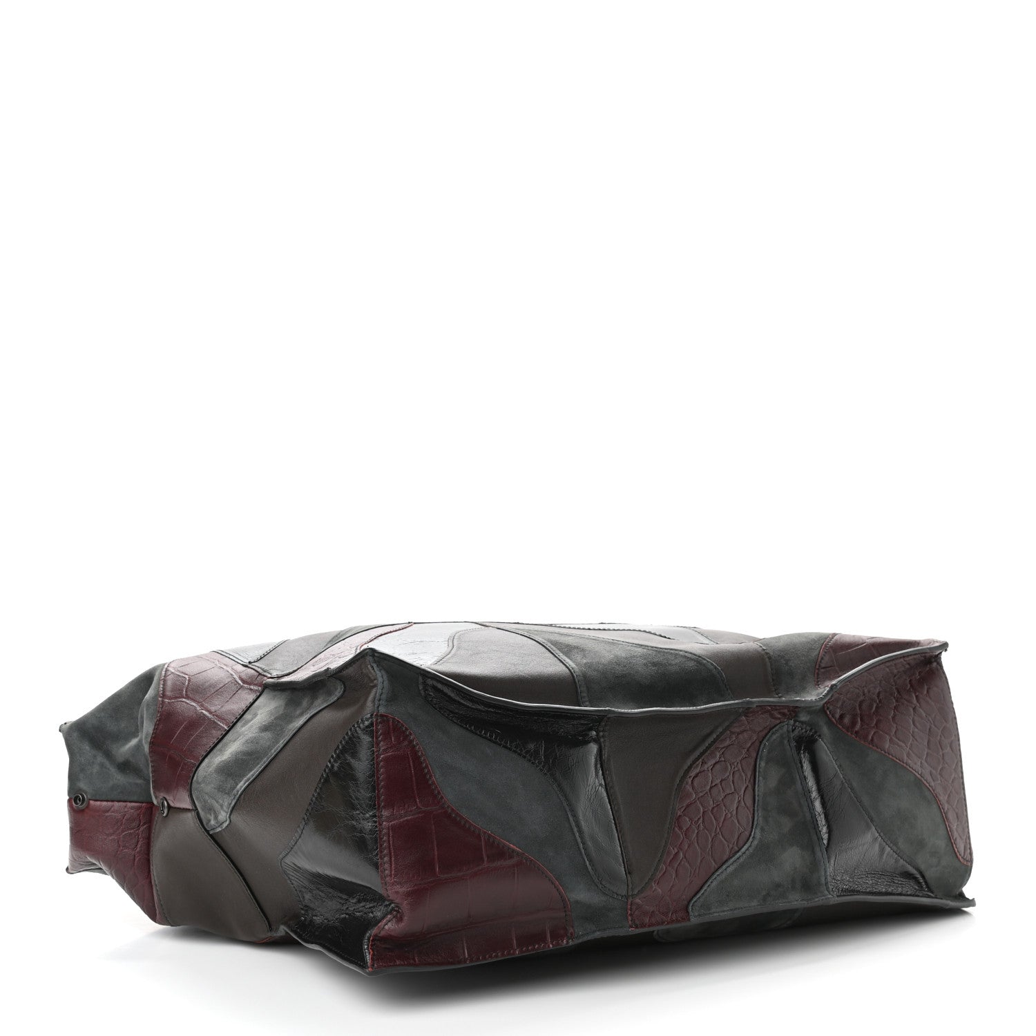 Bottega Veneta Suede Nappa Croc Embossed Patchwork Travel Bag Multicolor 4 of 8