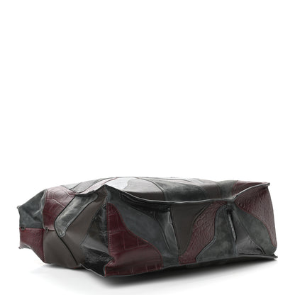 Bottega Veneta Suede Nappa Croc Embossed Patchwork Travel Bag Multicolor 4 of 8
