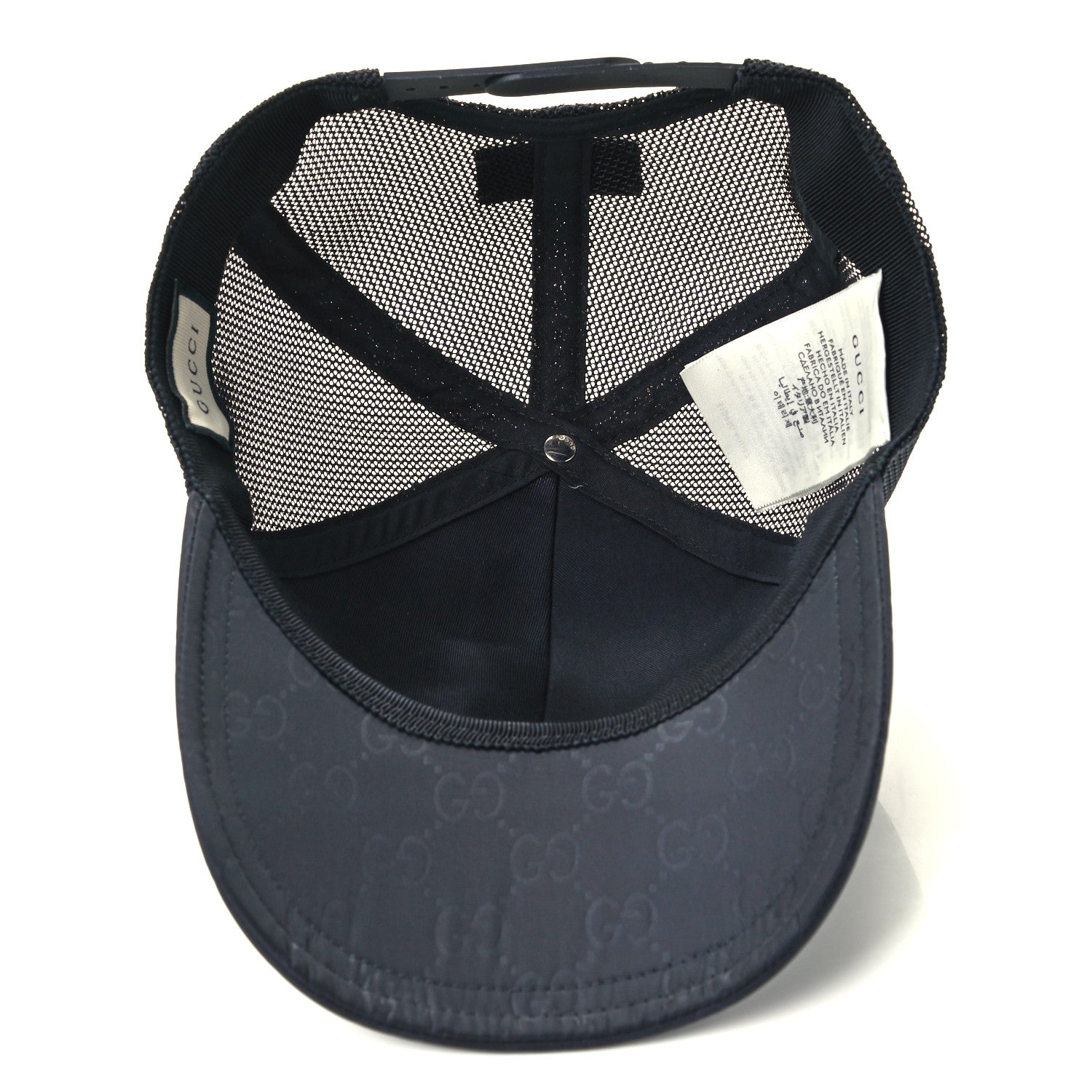 Gucci Nylon Monogram Baseball Hat S Black 7 of 9