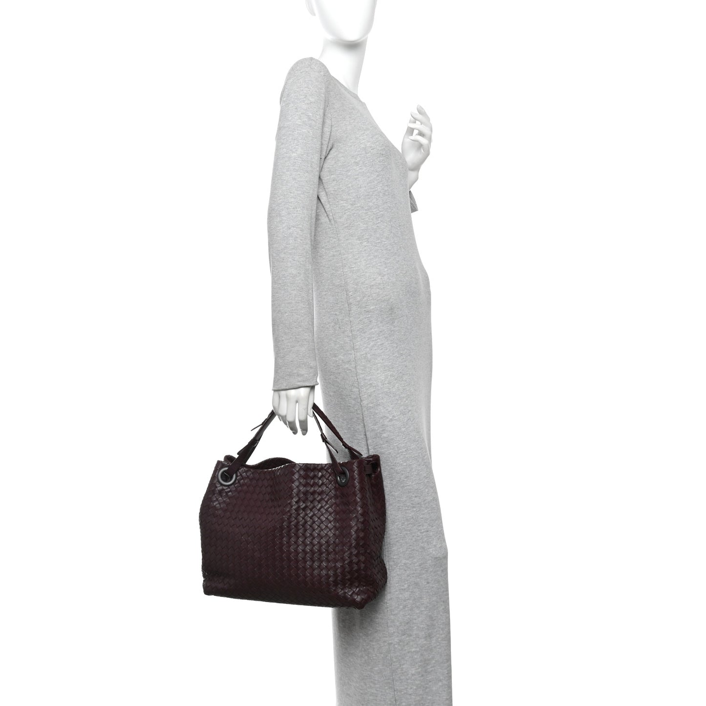 Nappa Intrecciato Bella Tote Aubergine