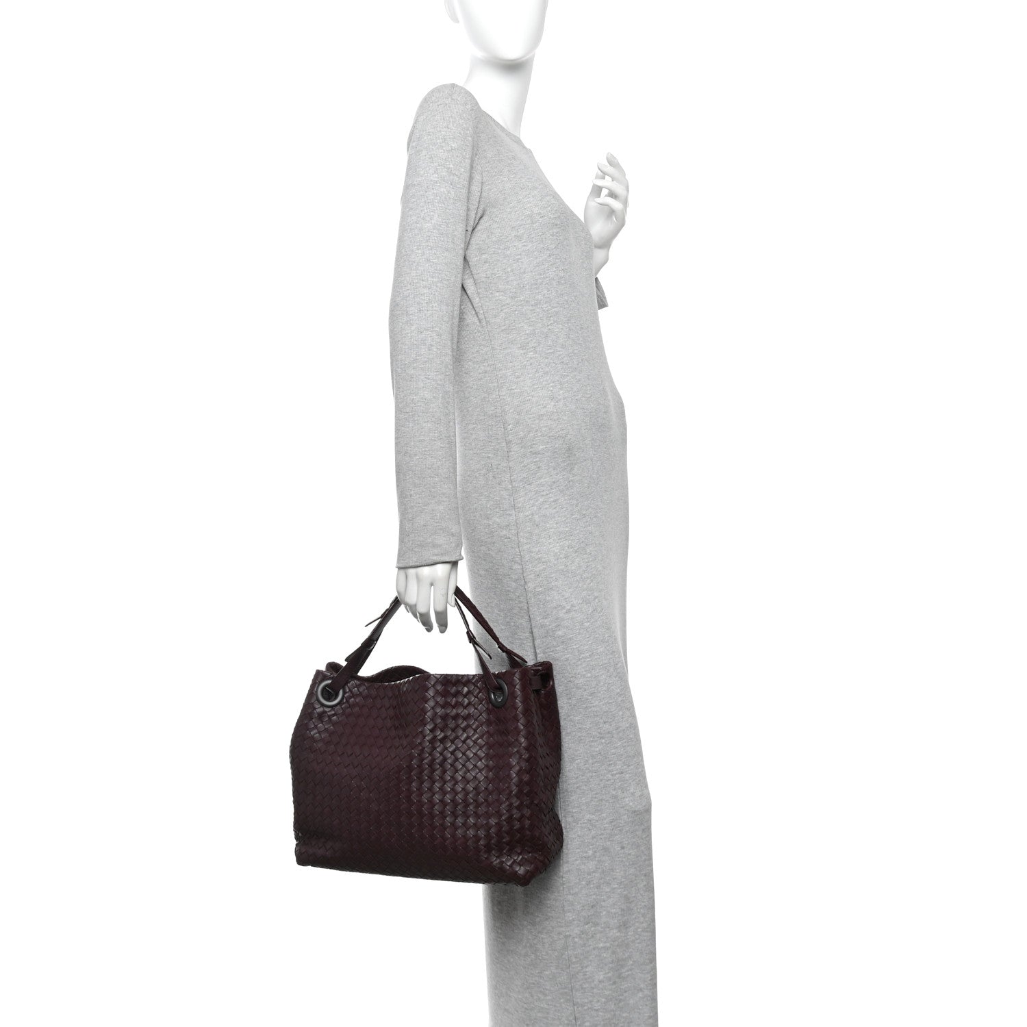Bottega Veneta Nappa Intrecciato Bella Tote Aubergine 2 of 9