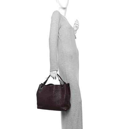 Bottega Veneta Nappa Intrecciato Bella Tote Aubergine 2 of 9
