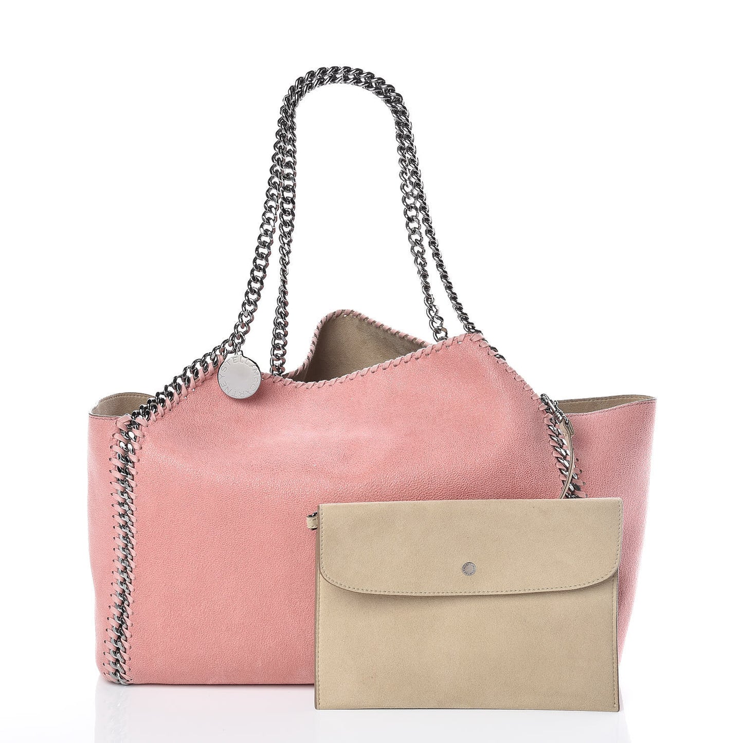 Shaggy Deer Falabella Reversible Tote Blush Pink Beige