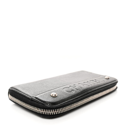 Chanel Caviar Outdoor Ligne Zip Around Wallet Black 4 of 18