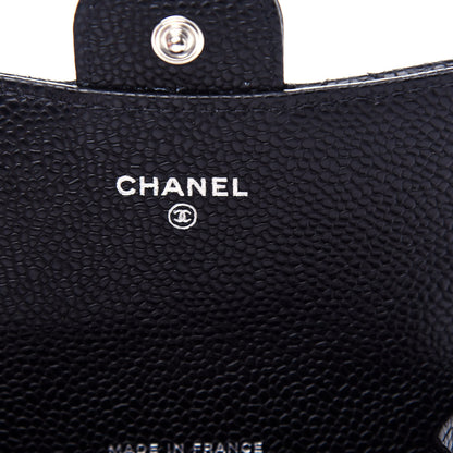 Chanel Caviar Quilted Flap Card Holder Wallet Black 6 of 9