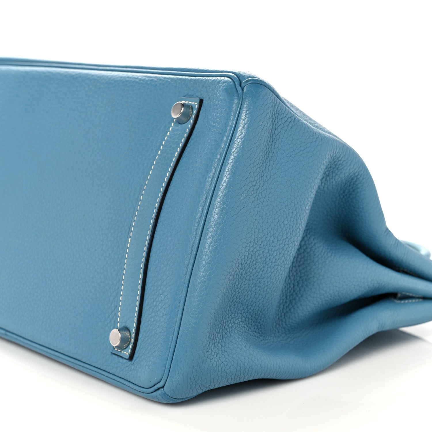 Hermes Taurillon Clemence Birkin 35 Blue Jean 8 of 47