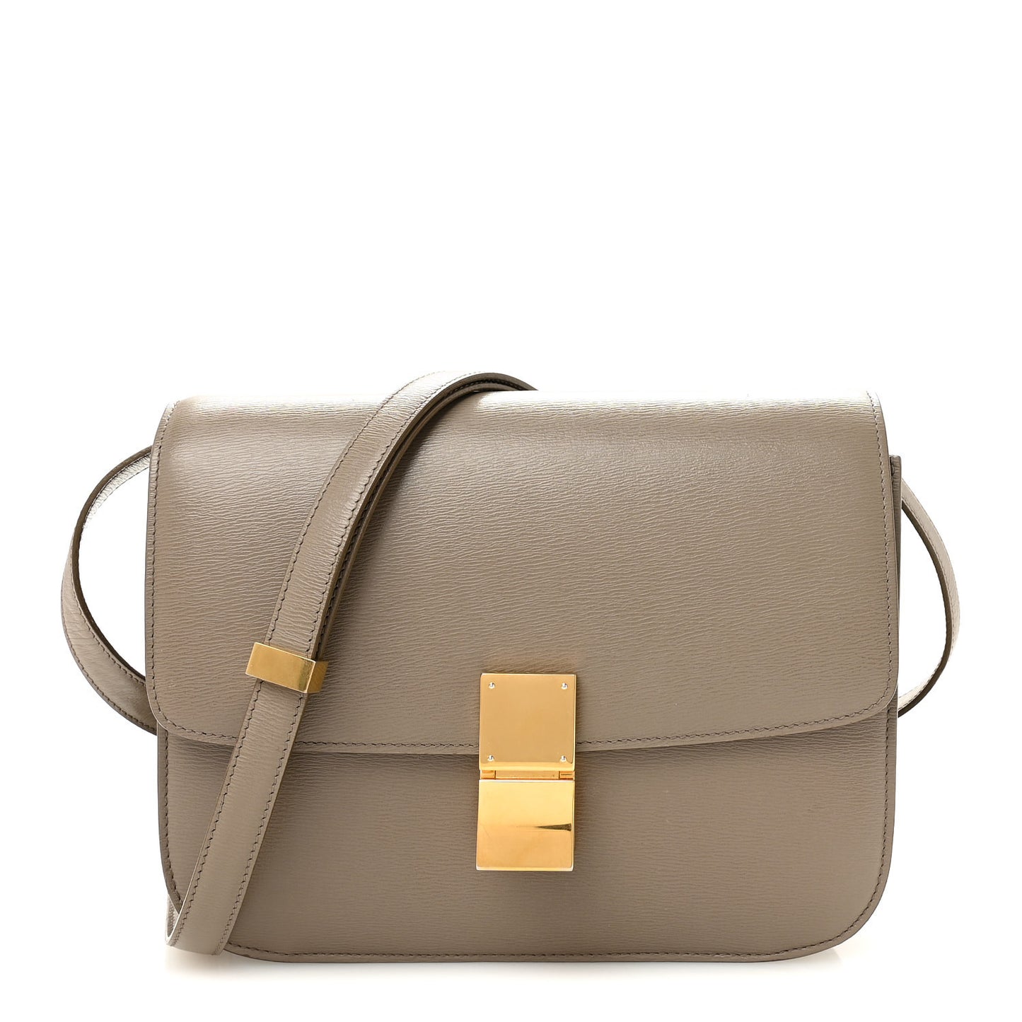 Liege Calfskin Medium Classic Box Flap Bag Souris