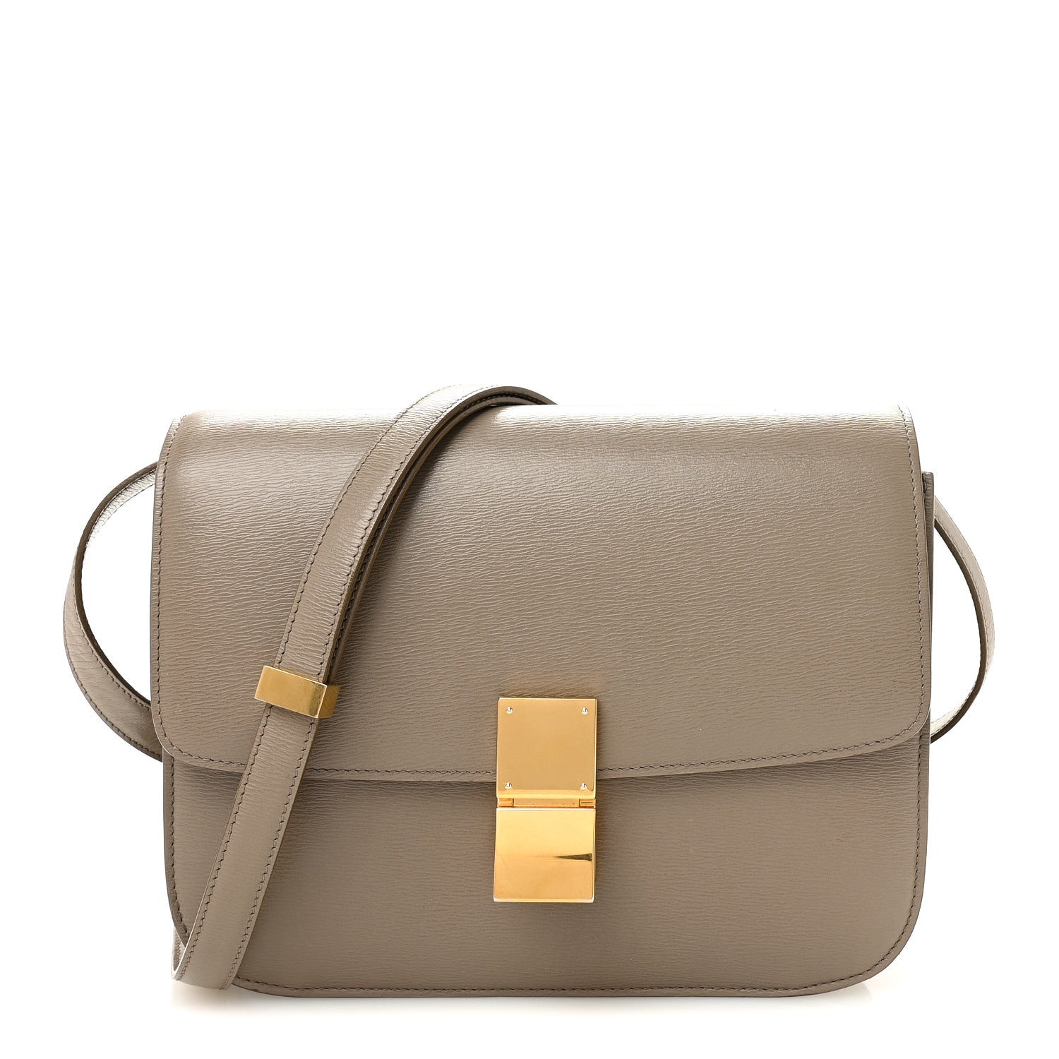 Celine Liege Calfskin Medium Classic Box Flap Bag Souris 1 of 10