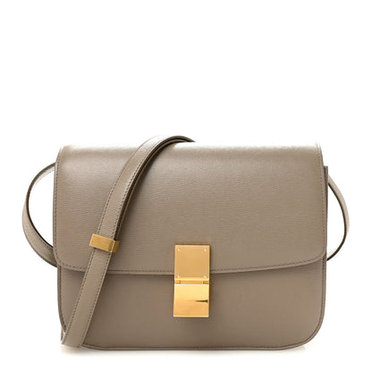 Celine Liege Calfskin Medium Classic Box Flap Bag Souris 1 of 10