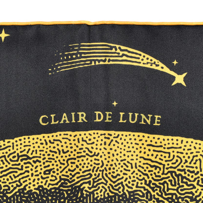 Hermes ERMES Silk Clair De Lune Double Face Scarf 90 Black Jaune D'Or Bleu 5 of 5