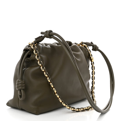 Loewe Mellow Nappa Medium Donut Chain Flamenco Knot Clutch Dark Khaki 3 of 10